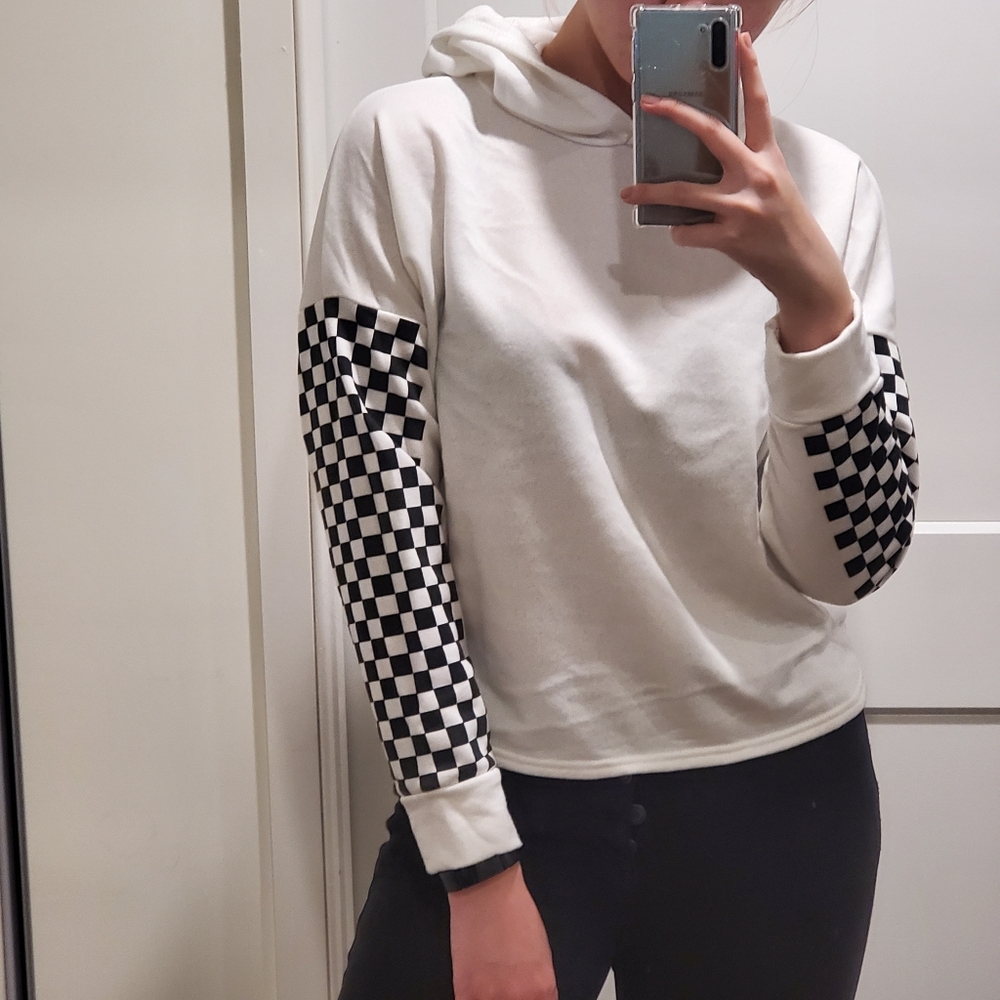 Boohoo checkered hoodie